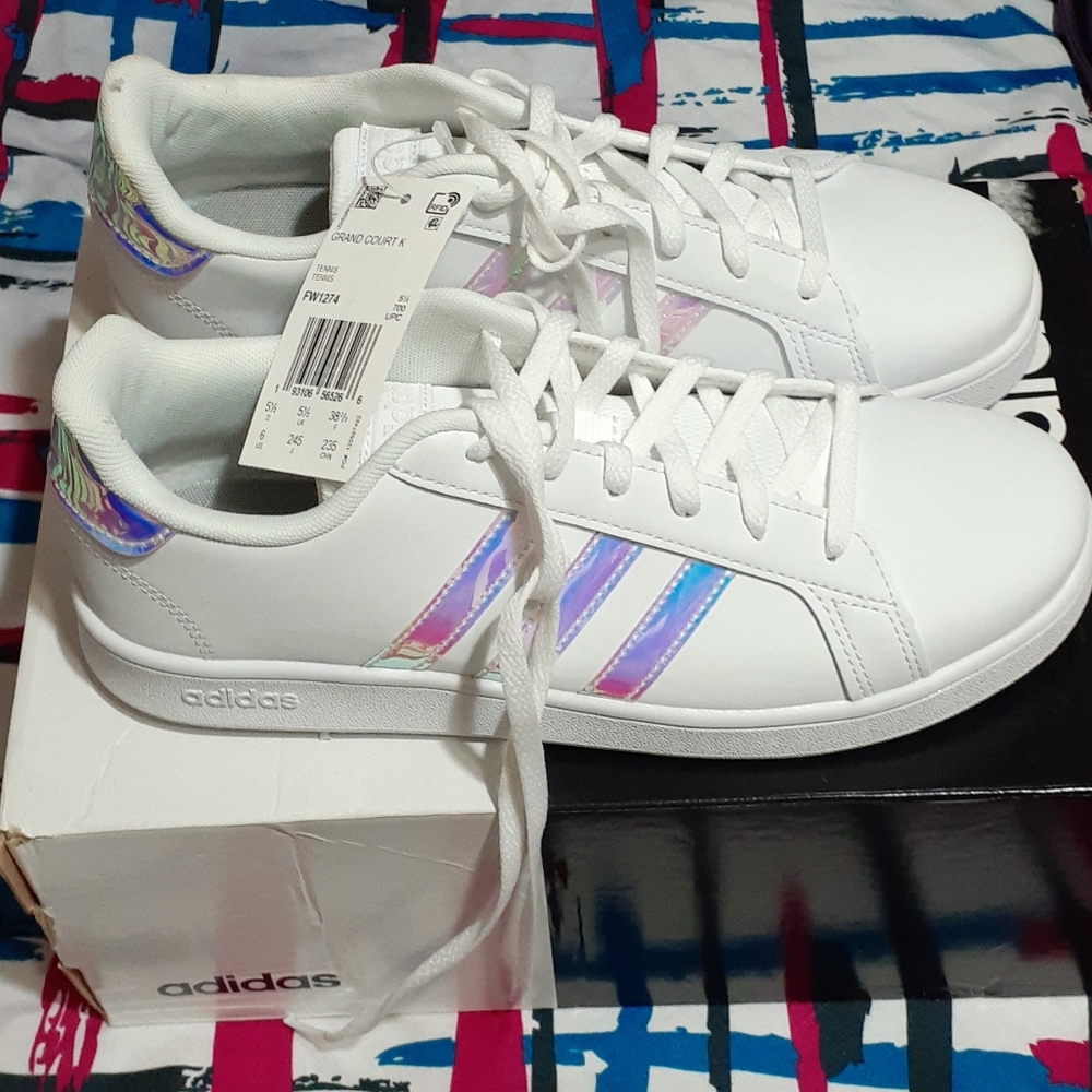 adidas Grand Court Kids 6, women's 71/2-8